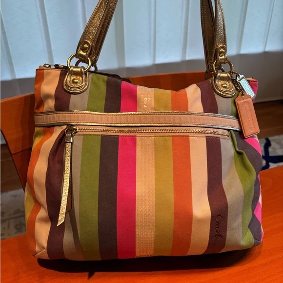 Coach Poppy Legacy Glam Tote & Wristlet - Picture 2 of 5